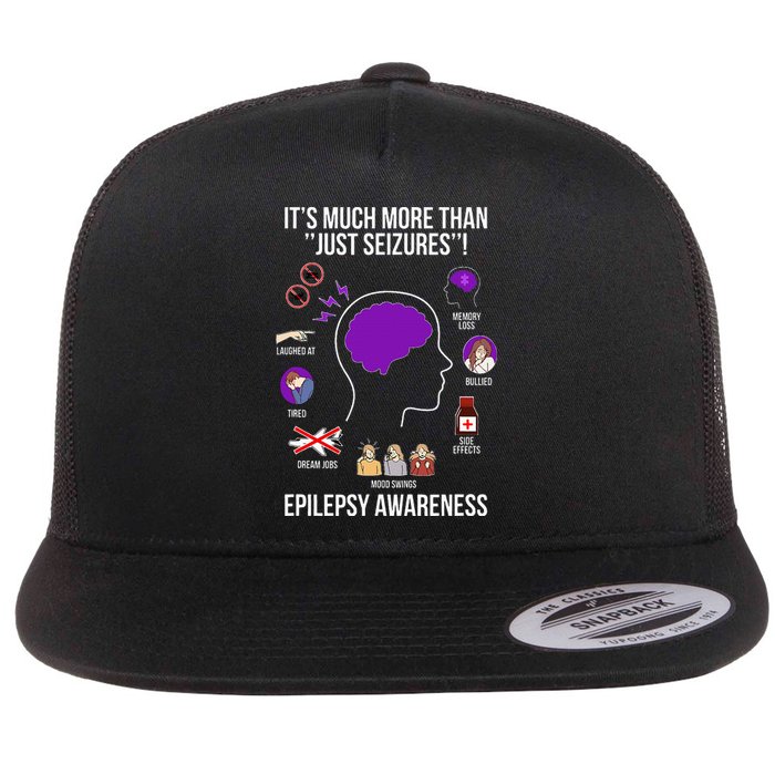 Epilepsy Awareness Month Epilepsy Warrior Flat Bill Trucker Hat