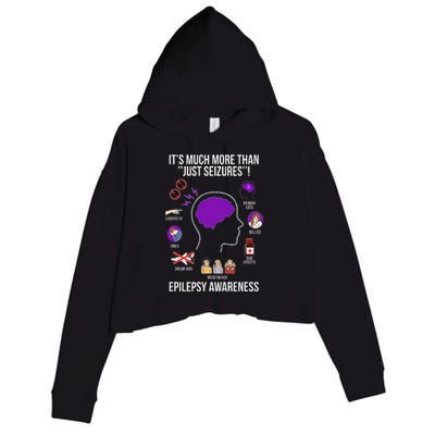 Epilepsy Awareness Month Epilepsy Warrior Crop Fleece Hoodie