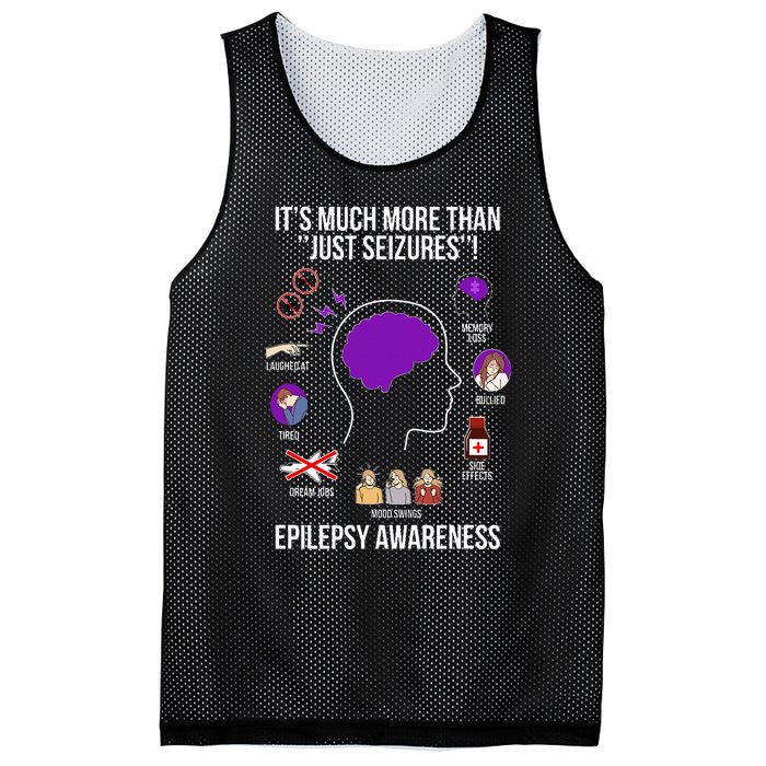 Epilepsy Awareness Month Epilepsy Warrior Mesh Reversible Basketball Jersey Tank