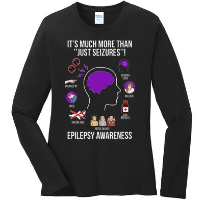 Epilepsy Awareness Month Epilepsy Warrior Ladies Long Sleeve Shirt