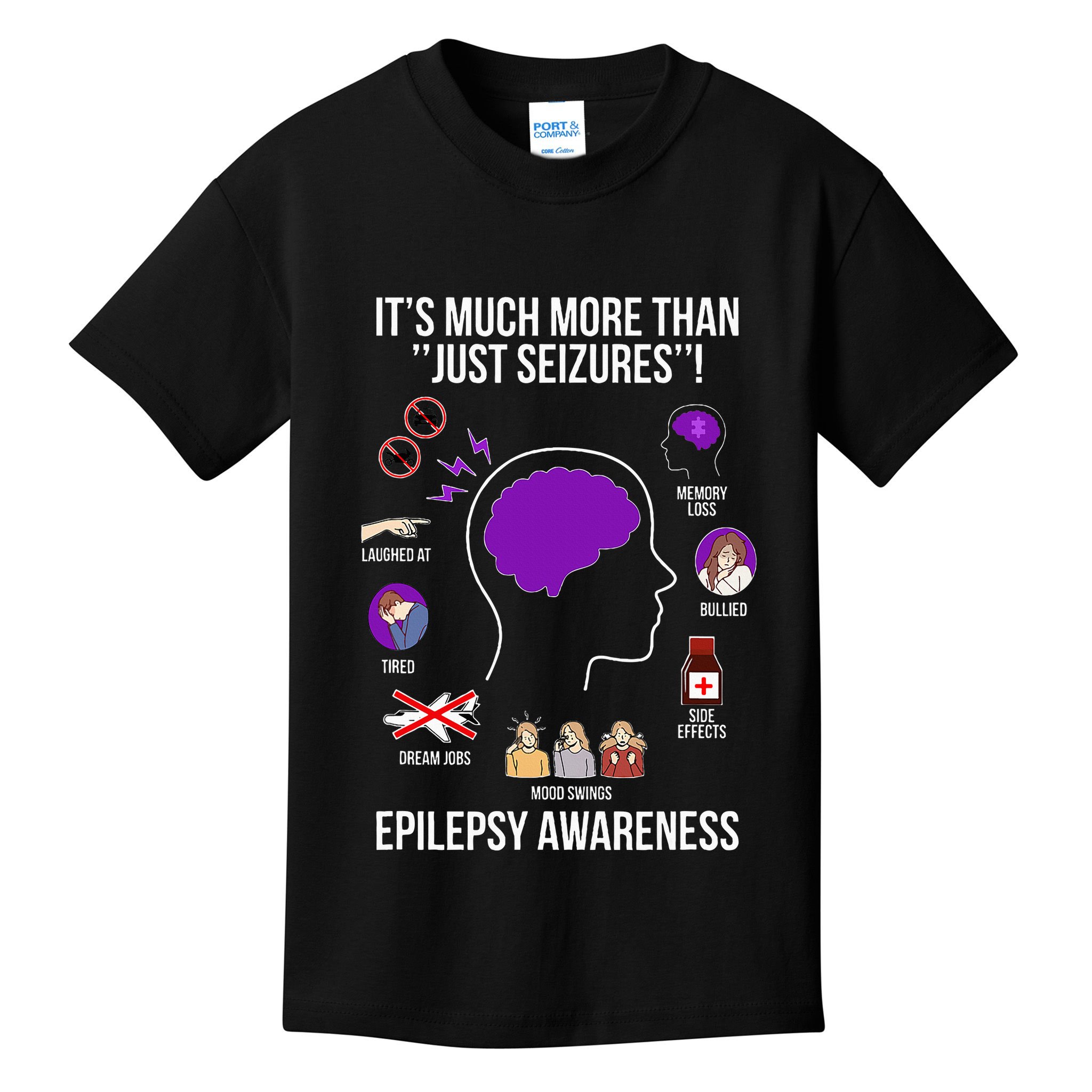 Epilepsy Awareness Month Epilepsy Warrior Kids T-Shirt