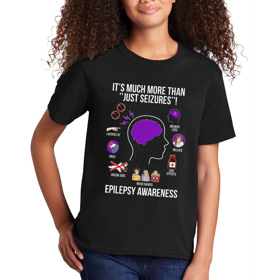Epilepsy Awareness Month Epilepsy Warrior Kids T-Shirt
