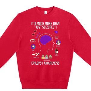 Epilepsy Awareness Month Epilepsy Warrior Premium Crewneck Sweatshirt