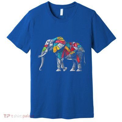 Elephant Animal Motif Artwork Elephant Premium T-Shirt
