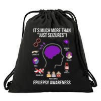 Epilepsy Awareness Month Epilepsy Warrior Drawstring Bag