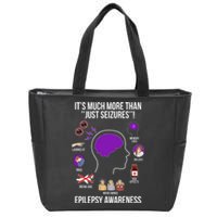 Epilepsy Awareness Month Epilepsy Warrior Zip Tote Bag