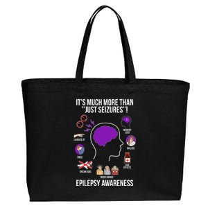 Epilepsy Awareness Month Epilepsy Warrior Cotton Canvas Jumbo Tote