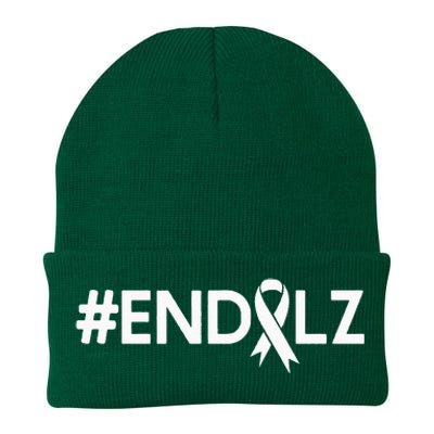 End Alz Memories Matter Dementia Alzheimers Awareness Knit Cap Winter Beanie