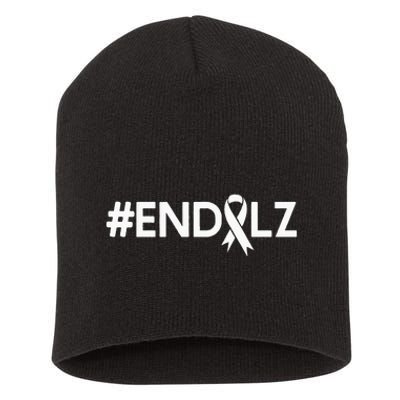 End Alz Memories Matter Dementia Alzheimers Awareness Short Acrylic Beanie