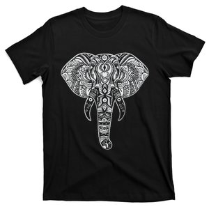 Elephant Art Mandala Design Spiritual Elephant Nature T-Shirt