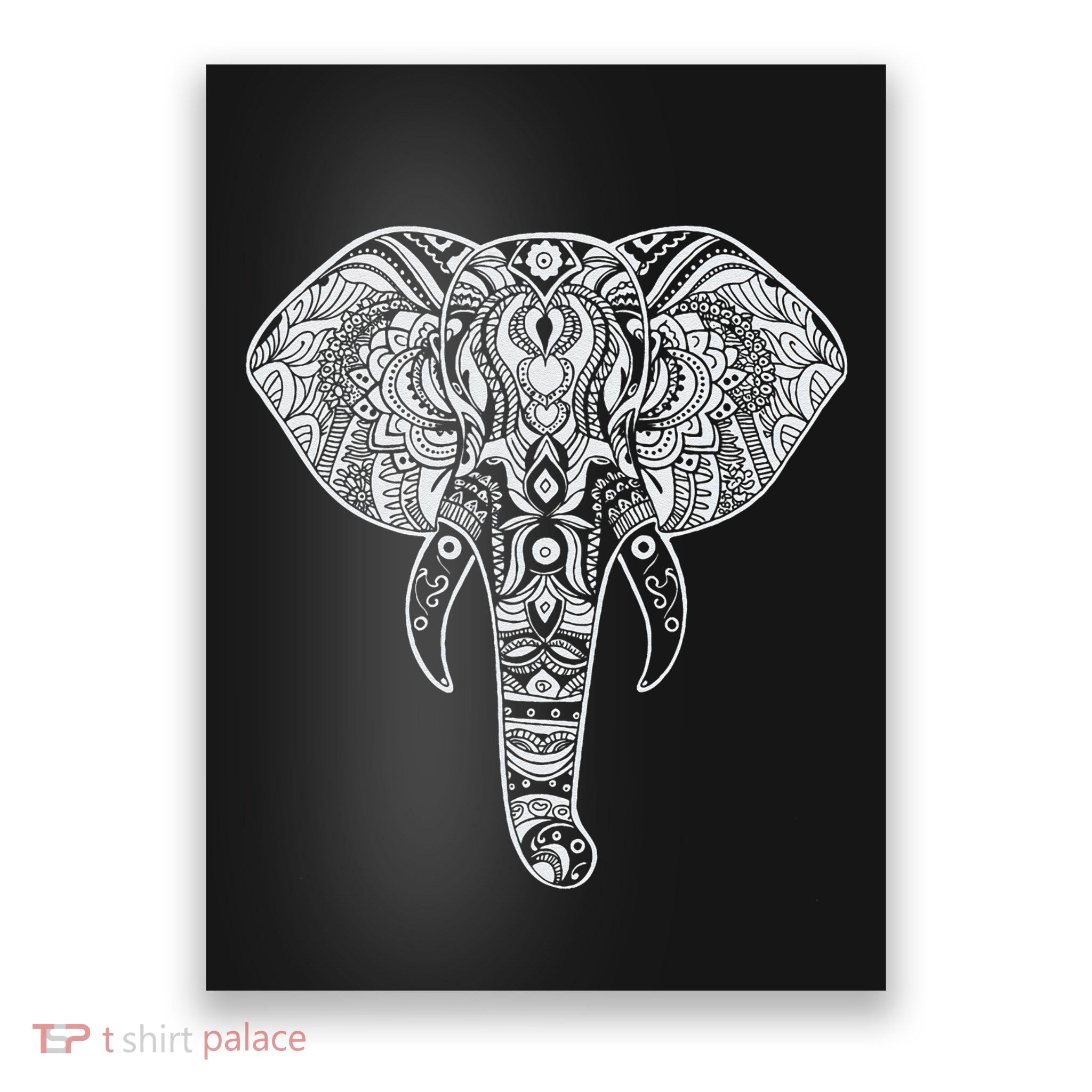 Elephant Art Mandala Design Spiritual Elephant Nature Poster