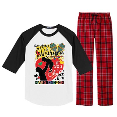 Everythings A Maraca If You Shake It Hard Enough Raglan Sleeve Pajama Set