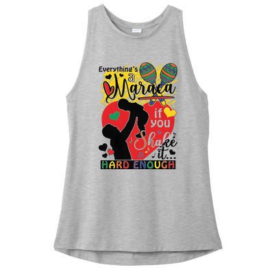 Everythings A Maraca If You Shake It Hard Enough Ladies PosiCharge Tri-Blend Wicking Tank