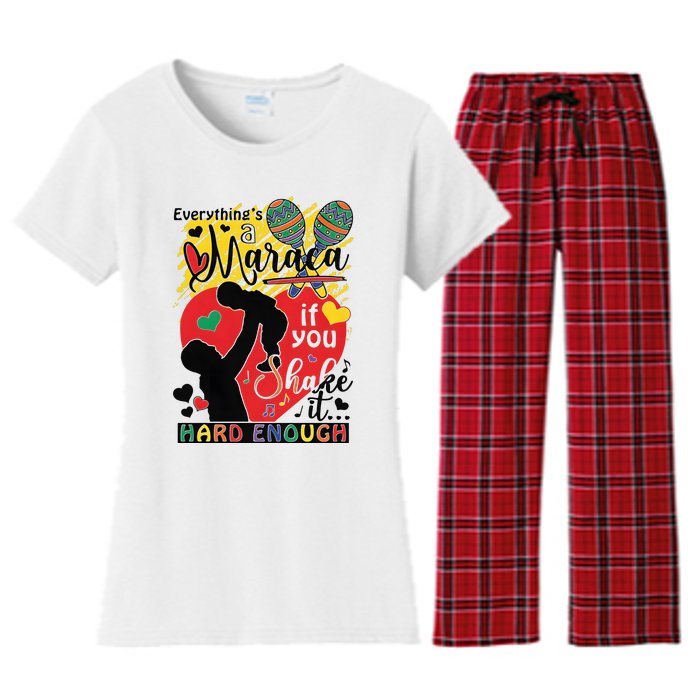 Everythings A Maraca If You Shake It Hard Enough Women's Flannel Pajama Set