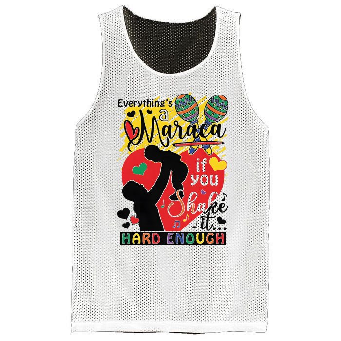 Everythings A Maraca If You Shake It Hard Enough Mesh Reversible Basketball Jersey Tank