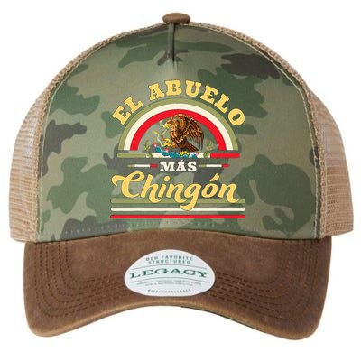 El Abuelo Mas Chingon Mexican Flag Cool Grandpa Legacy Tie Dye Trucker Hat