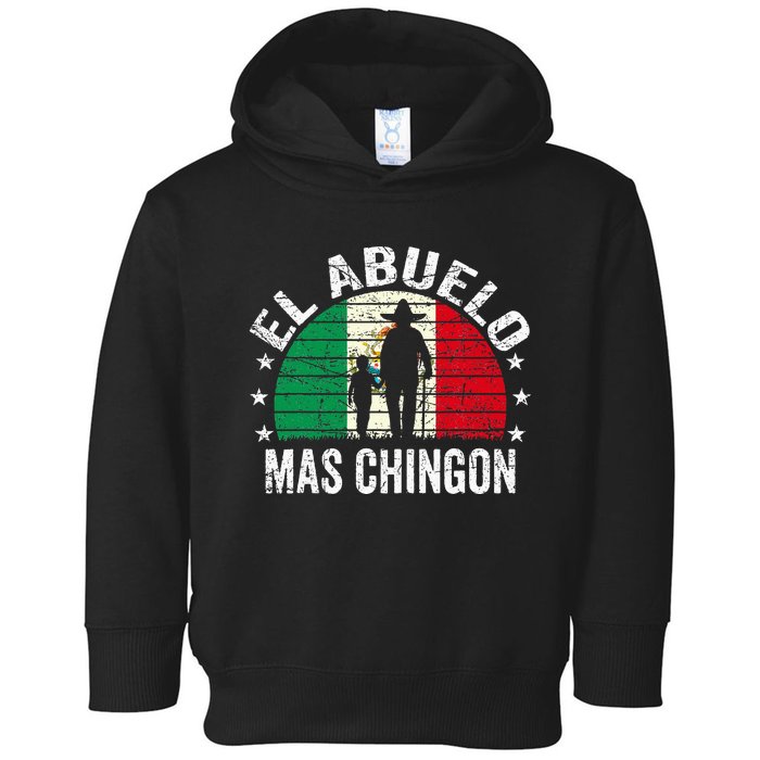 El Abuelo Mas Chingon Mexican Grandpa Cinco De Mayo Flag Toddler Hoodie