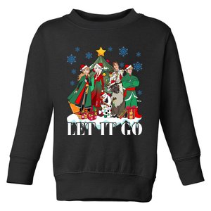 Elsa Anna Olaf Kristoff Hans Christmas Tree Merry Christmas Party Toddler Sweatshirt