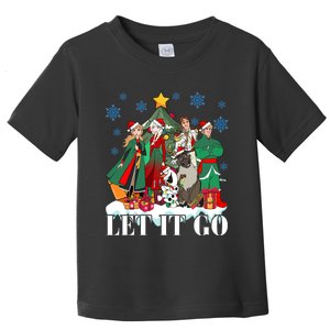 Elsa Anna Olaf Kristoff Hans Christmas Tree Merry Christmas Party Toddler T-Shirt