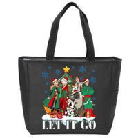 Elsa Anna Olaf Kristoff Hans Christmas Tree Merry Christmas Party Zip Tote Bag