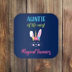 Easter Auntie Outfit Magical Bunnies Hunting Egg Shir Coaster