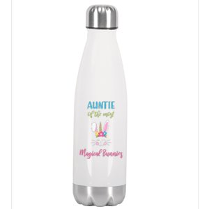 Easter Auntie Outfit Magical Bunnies Hunting Egg Shir Stainless Steel Insulated Water Bottle