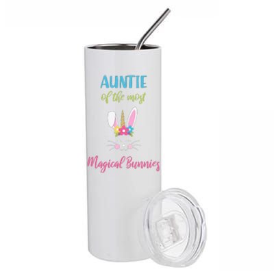 Easter Auntie Outfit Magical Bunnies Hunting Egg Shir Stainless Steel Tumbler