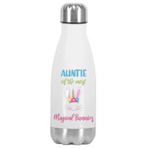 Easter Auntie Outfit Magical Bunnies Hunting Egg Shir Stainless Steel Insulated Water Bottle