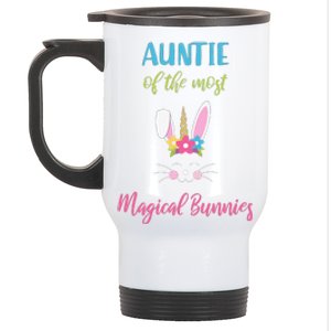 Easter Auntie Outfit Magical Bunnies Hunting Egg Shir Stainless Steel Travel Mug