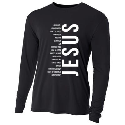Emmanuel Alpha Omega Prince Of Peace Son Of God Jesus Cooling Performance Long Sleeve Crew