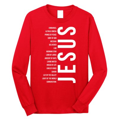 Emmanuel Alpha Omega Prince Of Peace Son Of God Jesus Long Sleeve Shirt