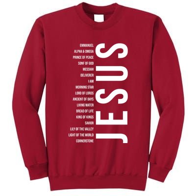 Emmanuel Alpha Omega Prince Of Peace Son Of God Jesus Tall Sweatshirt