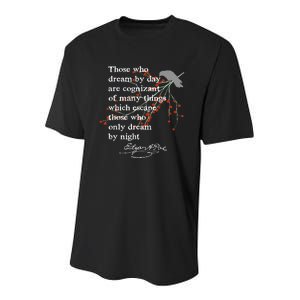 Edgar Allan Poe Writer Gift Poet English Teacher Youth Performance Sprint T-Shirt