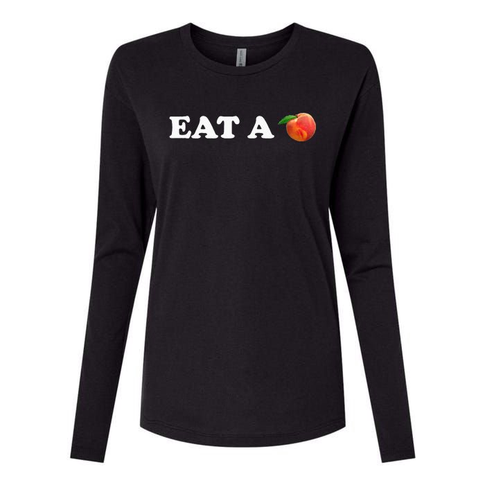 Eat A Peach ! The Peach State Classic Rock Georgia Womens Cotton Relaxed Long Sleeve T-Shirt