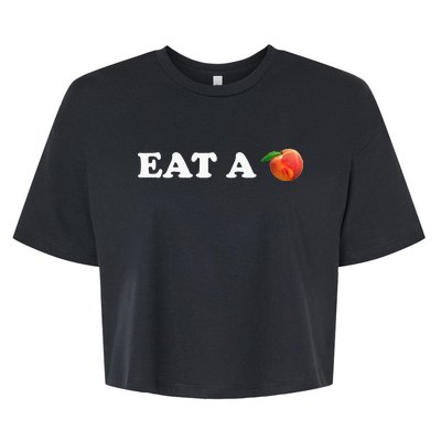 Eat A Peach ! The Peach State Classic Rock Georgia Bella+Canvas Jersey Crop Tee