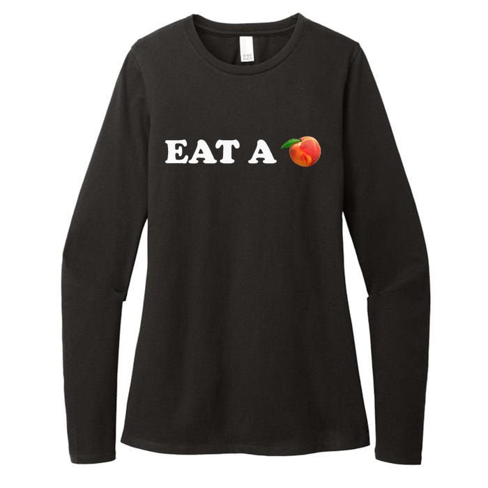 Eat A Peach ! The Peach State Classic Rock Georgia Womens CVC Long Sleeve Shirt