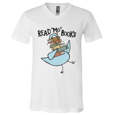 Elephant And Piggie Read Mo Books Pigeon V-Neck T-Shirt