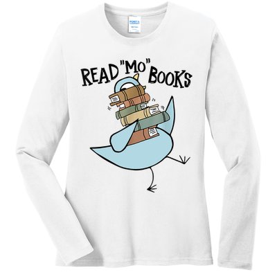 Elephant And Piggie Read Mo Books Pigeon Ladies Long Sleeve Shirt