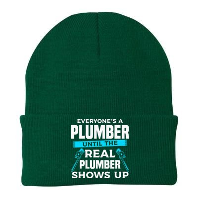 Everyone's A Plumber Until The Real Plumber Shows Up Knit Cap Winter Beanie