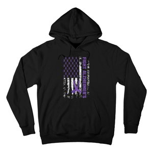 End AlzheimerS Purple Ribbon Alzheimers Awareness Hoodie