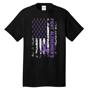 End AlzheimerS Purple Ribbon Alzheimers Awareness Tall T-Shirt