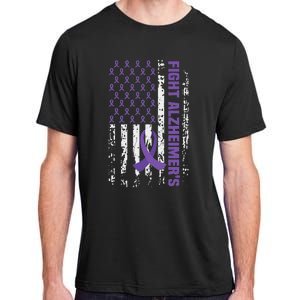 End AlzheimerS Purple Ribbon Alzheimers Awareness Adult ChromaSoft Performance T-Shirt