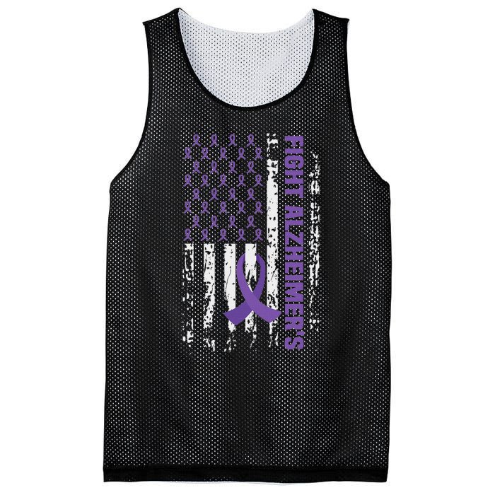 End AlzheimerS Purple Ribbon Alzheimers Awareness Mesh Reversible Basketball Jersey Tank