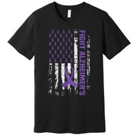 End AlzheimerS Purple Ribbon Alzheimers Awareness Premium T-Shirt