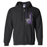 End AlzheimerS Purple Ribbon Alzheimers Awareness Full Zip Hoodie