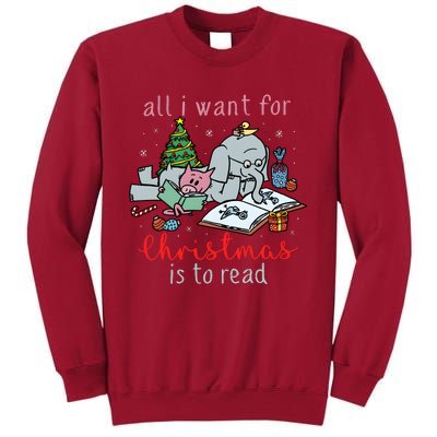 Elephant And Piggie All I Want For Christmas Is To Read Tall Sweatshirt