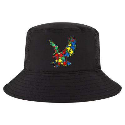 Eagle Autism Puzzle for Autism Awareness Cool Comfort Performance Bucket Hat