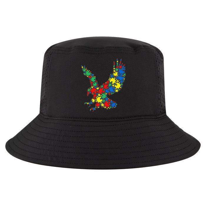 Eagle Autism Puzzle for Autism Awareness Cool Comfort Performance Bucket Hat