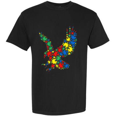 Eagle Autism Puzzle for Autism Awareness Garment-Dyed Heavyweight T-Shirt