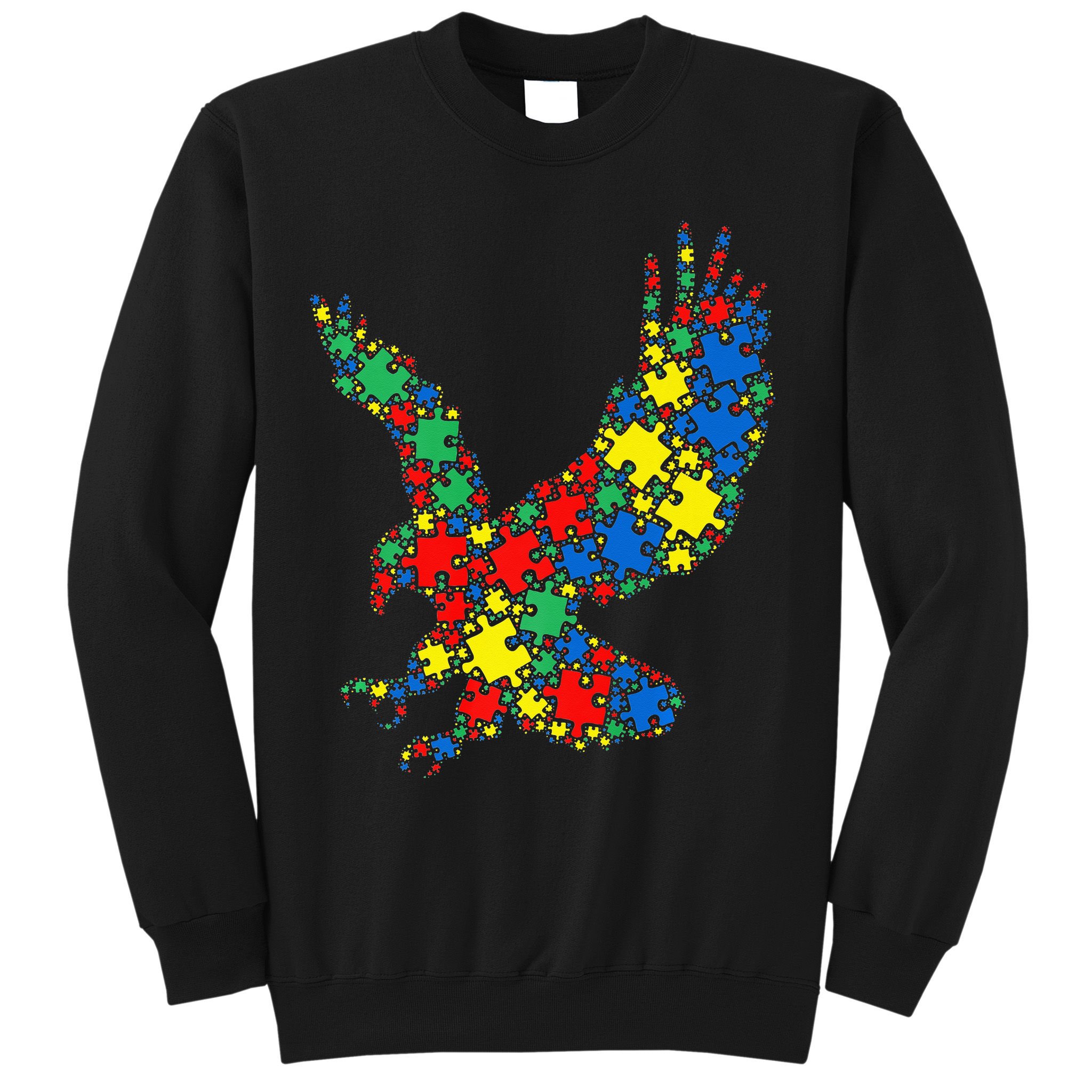 Eagle Autism Puzzle for Autism Awareness Sweatshirt